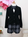 組曲　黒ジャケットとキュロットスカートのスーツ　150/160(サイズ160)