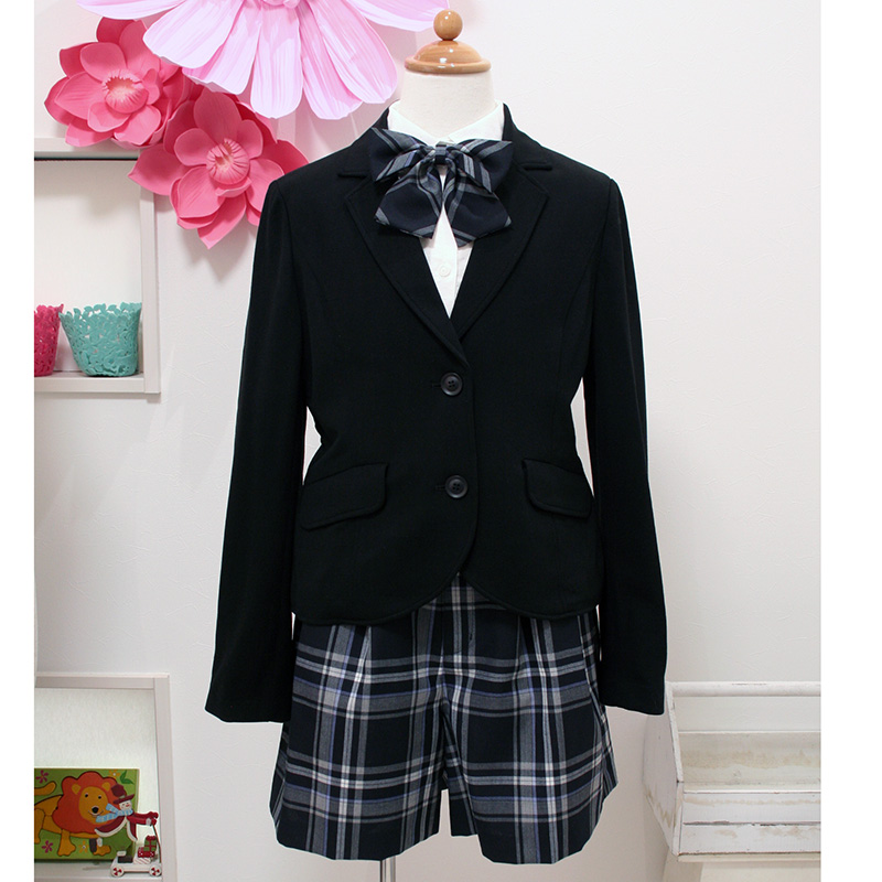 組曲 黒ジャケットとキュロットスカートのスーツ 150/160(サイズ160) / ブランドフォーマル子ども服レンタル シンディキッズ