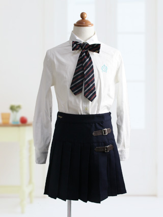 リンジィ　リボンネクタイジャケットと紺プリーツスカートスーツ サイズ:160)