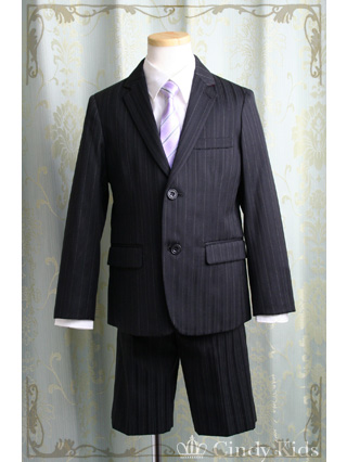 コムサデモード　ストライプのスーツ(薄紫ネクタイ)　120