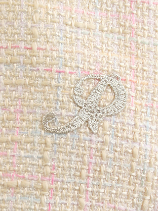 ポンポネット 　ツイードジャケットにピンクスカートのアンサンブル　130