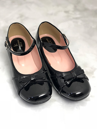 組曲 黒エナメルフォーマルシューズ 24cm ブランドフォーマル子ども服レンタル シンディキッズ