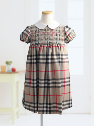 バーバリー　スモッキングドレスとボレロ(グレー)　120