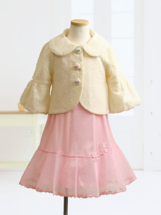 メゾピアノ オフホワイトのジャケット 120