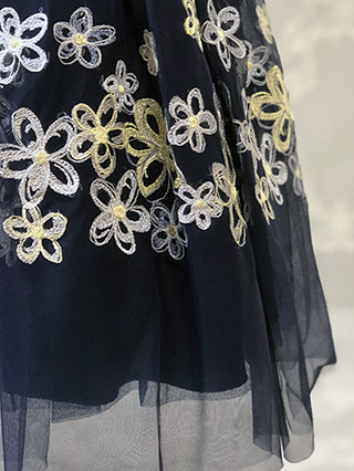 組曲　ネイビーのチュールワンピース　100/110　(サイズ:100)