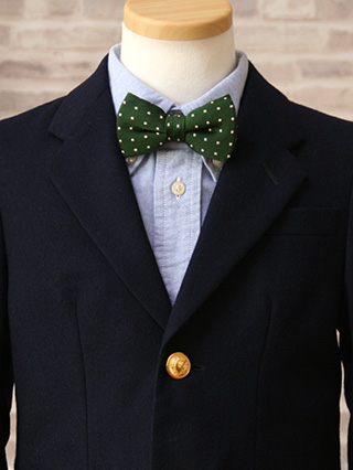 ラルフローレン 紺ブレザーに蝶ネクタイ(緑)のスーツ 100 / ブランド