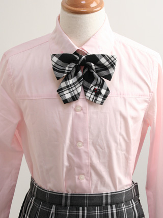 ポンポネット　濃グレージャケットとモノトーンチェックのスーツ　150