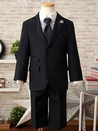 anyFAM　クレリックシャツのピンストライプスーツ　110