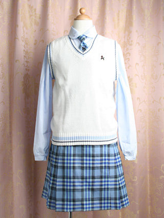 ポンポネット　グレージャケットとベストにネクタイのスーツ　160