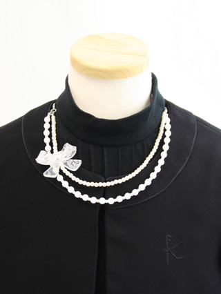 組曲　リボン模様のワンピースアンサンブル　130(セット内容:ワンピース・ジャケット)