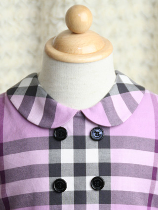 バーバリー　ラベンダーノバチェックのワンピース　90