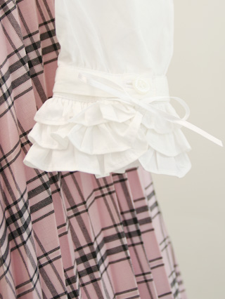 ポンポネット　ピンクプリーツのセレモニースーツ　120