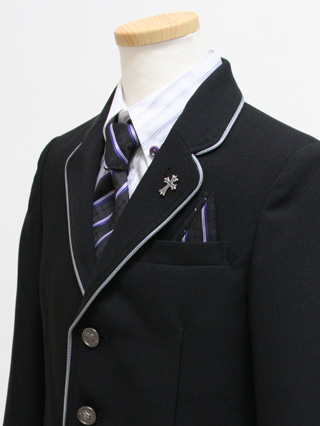 a.v.v チーフネクタイ付きパイピングジャケットスーツ　120