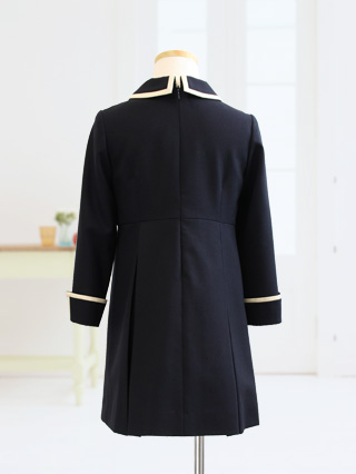 バーバリー 紺色ネクタイ付ワンピース 110