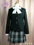 バーバリー　黒ジャケットとピンクラインノバチェックスカートのスーツ160