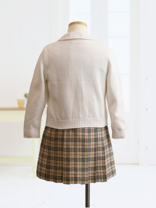 バーバリー ジャンパースカートとカーディガンのアンサンブル 110