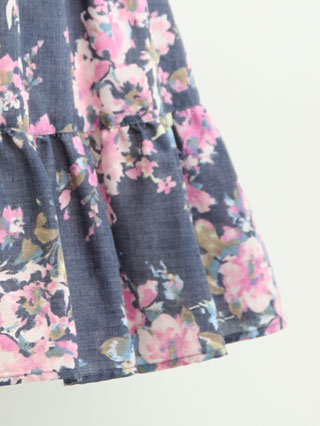 組曲　花柄とリボンのコットンワンピース　120