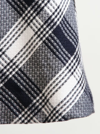 組曲　黒×白チェックのジャンパースカートとボレロ　110