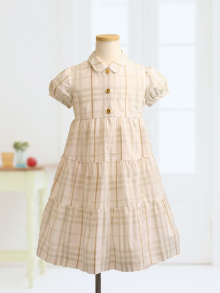 バーバリー　爽やかなチェックのワンピース　110