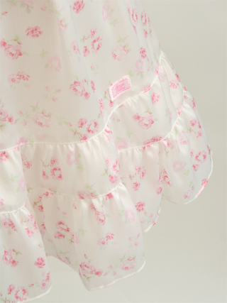 メゾピアノ ふんわり花柄ワンピースとジャケットのスーツ 120