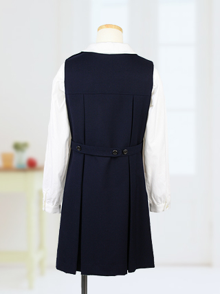 ラルフローレン 紺色ワンピースの正統派アンサンブルスーツ　130