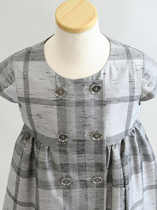 バーバリー シルバーグレーチェックのワンピース 120