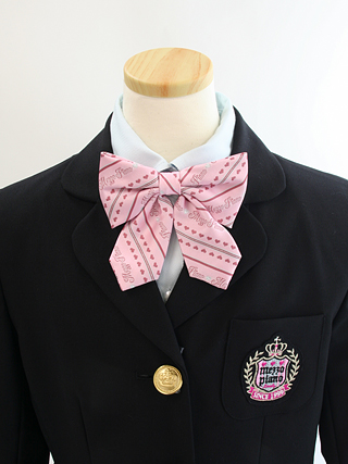 メゾピアノ 黒ジャケットにモノトーンチェックスカートのスーツ 150