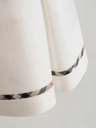 バーバリー 白のジャケットスーツ 120