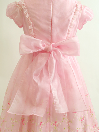 メゾピアノ プリンセスのようなピンクのロングドレス 120 / ブランド 