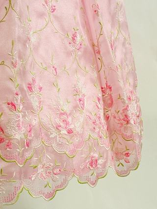 メゾピアノ プリンセスのようなピンクのロングドレス 120