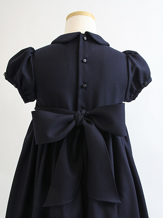 ラルフローレン 清楚で品のある紺色スモッキングドレス 110 / ブランドフォーマル子ども服レンタル シンディキッズ