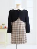 バーバリー 定番ノバチェックワンピースとボレロのスーツ　110/120(サイズ:110)