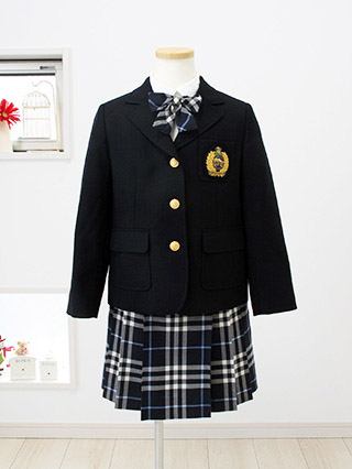 バーバリー　定番ブルー系ノバチェック柄のスーツ　120