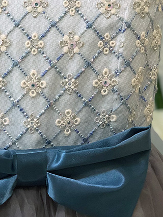 トッカ　ふんわりチュールの華やかなドレス(水色)　150