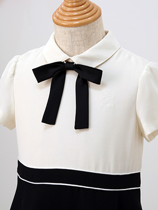 組曲　紺のツイードジャケットとワンピース　120