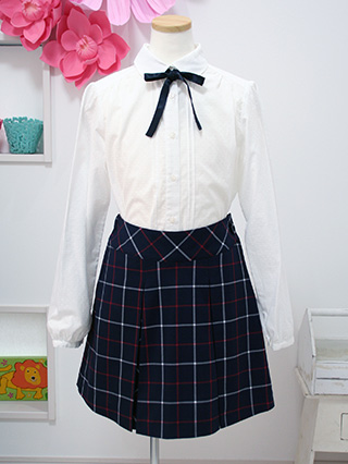 組曲　グレージャケットと紺色スカパンのスーツ　150/160(サイズ160)