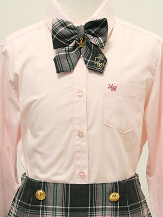 エンジェルブルー　ピンクとグレーチェックのスーツ　160