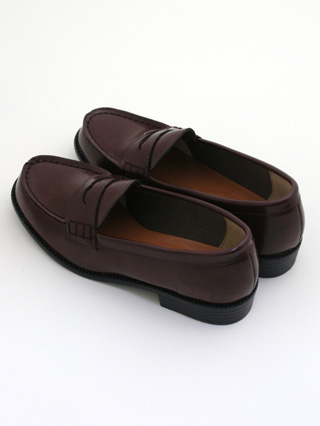 茶ローファー　男女兼用　23/23.5/24.5cm(サイズ:23.5cm)