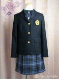 バーバリー　紺リボンにプリーツスカートのスーツ　140