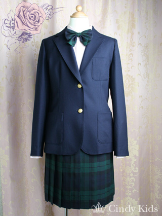 ラルフローレン　紺ブレザーとプリーツスカートのスーツ　160